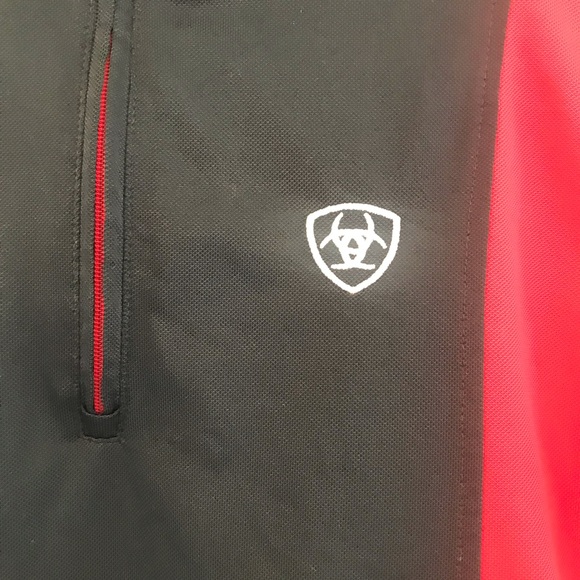 Ariat Tek heatseries women’s XS spellout 1/4 zip navy/red equestrian riding mesh - Picture 3 of 10